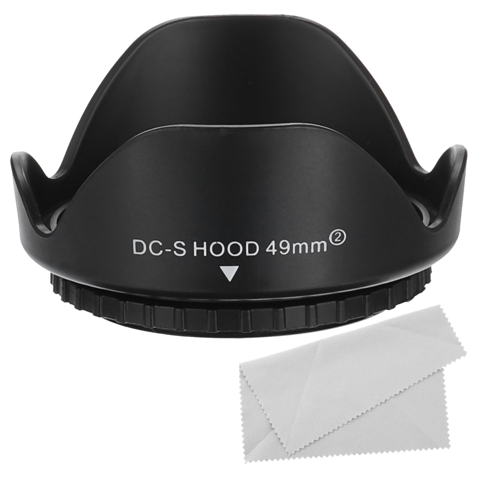 PATIKIL 49mm Camera Lens Hood, Reversible Flower Lens Hood Protector with Cloth for Anti-Reflection Blocks Excess Sunlight Enhance Photography for Nikon, for Fujifilm, for Pentax