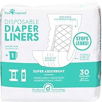 Amazon.com : Paw Inspired Dog Diaper Liners | Inserts for Washable ...