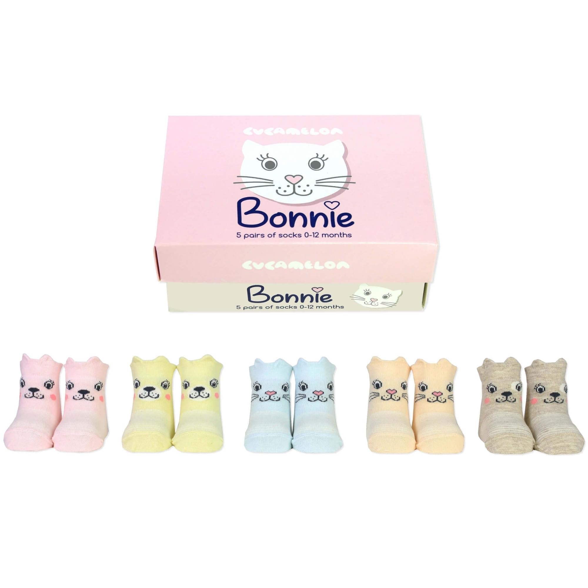 Cucamelon Baby Bonnie Sock Gift, Multi, One Size