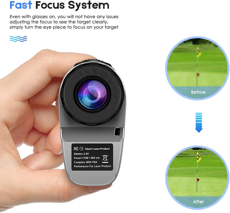 PEAKPULSE LC600AG Golf Rangefinder with Slope Compensation Technology, Flag Acquisition with Pulse Vibration Technology and Fast Focus System, Perfect for Choosing The Right Club. 450 Yard Range. : Sports & Outdoors