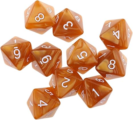 Amazon サイコロ ダイス 8面ダイス 多面体サイコロ パーティー 飲み会 ゲーム おもちゃ 約10個入り 全8カラー 茶色 ダイス サイコロ おもちゃ