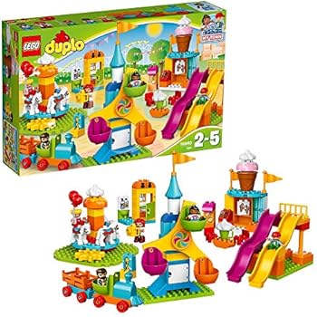 LEGO DUPLO Town Big Fair 10840 Role Play and Learning Building Blocks Set for Toddlers Including a Ferris Wheel, Carousel, and Amusement Park (106 pieces)
