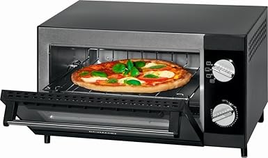 Mini-Backofen mit Grill-Funktionund Ober- und Unterhitze Mini-Ofen Multibackofen Pizzabackofen 12 Liter Garraum (leistungssta