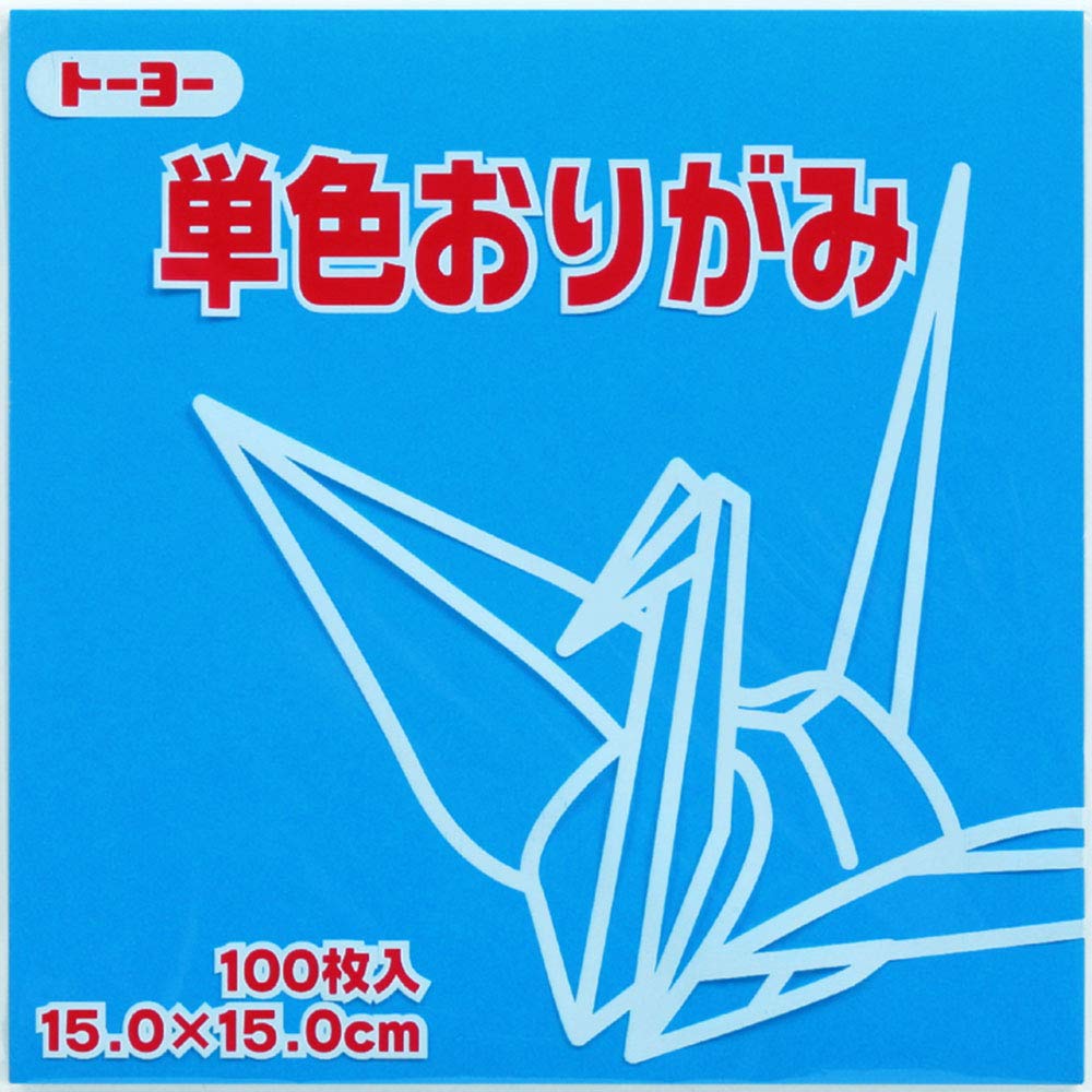 Toyo Origami Paper Single Color - Sky Blue - 15cm, 100 Sheets