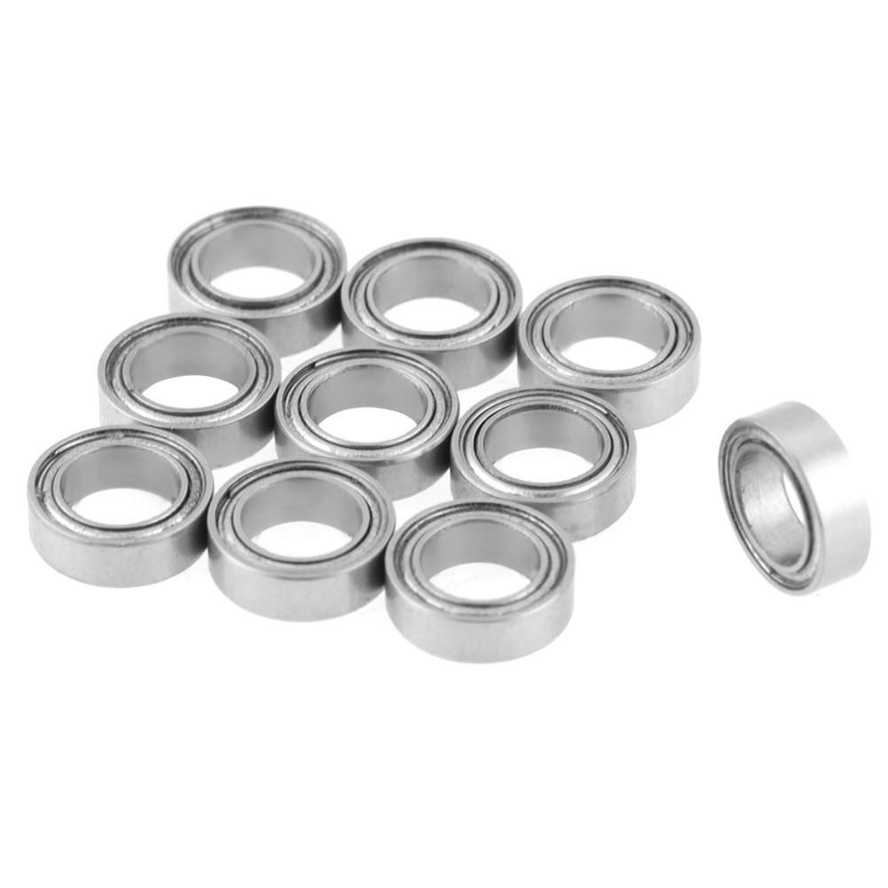 Taidda Ball Bearing Bearings Set, 10 pcs Miniature Deep Groove Ball Bearins 5x8x2.5 mm MR85ZZ 440C Stainless Steel Ball Bearing for Motor, Textile Machinery