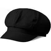 Women Newsboy Cap Visor Beret Hats Soft 8 Panels Vintage Cabbie Hat Octagonal Cap for Women Solid Color Summer Hats