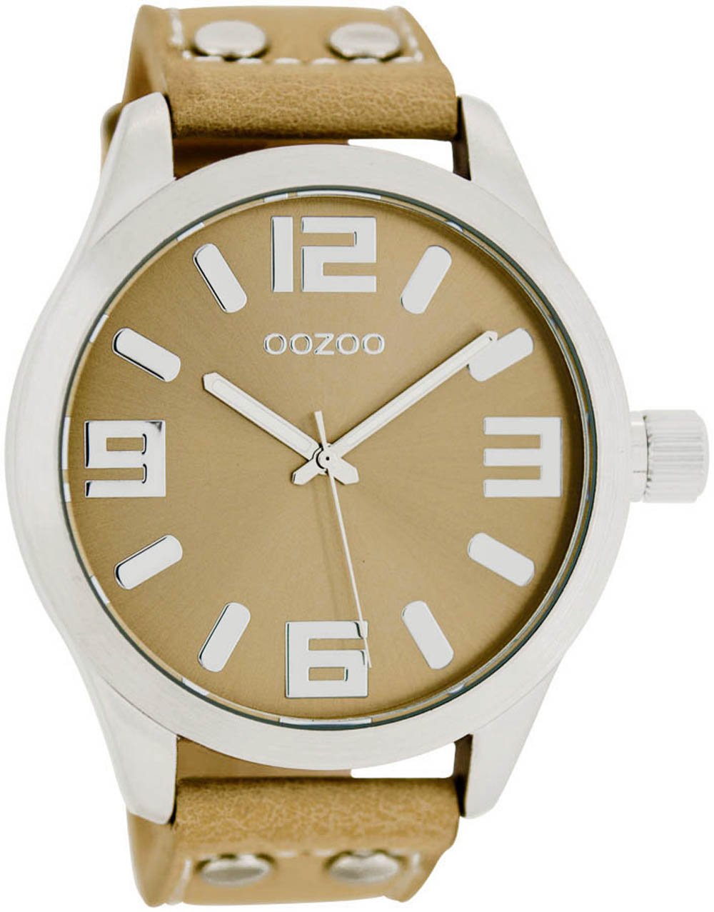 Oozoo C1055 – Watch for Women, Leather Strap Sand
