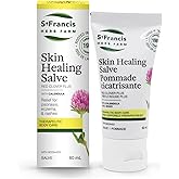 ST FRANCIS HERB FARM Skin Healing Salve (60ml) Natural Topical Healing Aid for Skin Irritations, Rashes, Psoriasis, and Eczem