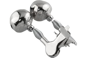 WHYHKJ 10pcs Fishing Rod Alarm Bells Metal Fishing Bite Indicators Double Bells Outdoor Fishing Accessories, Silver