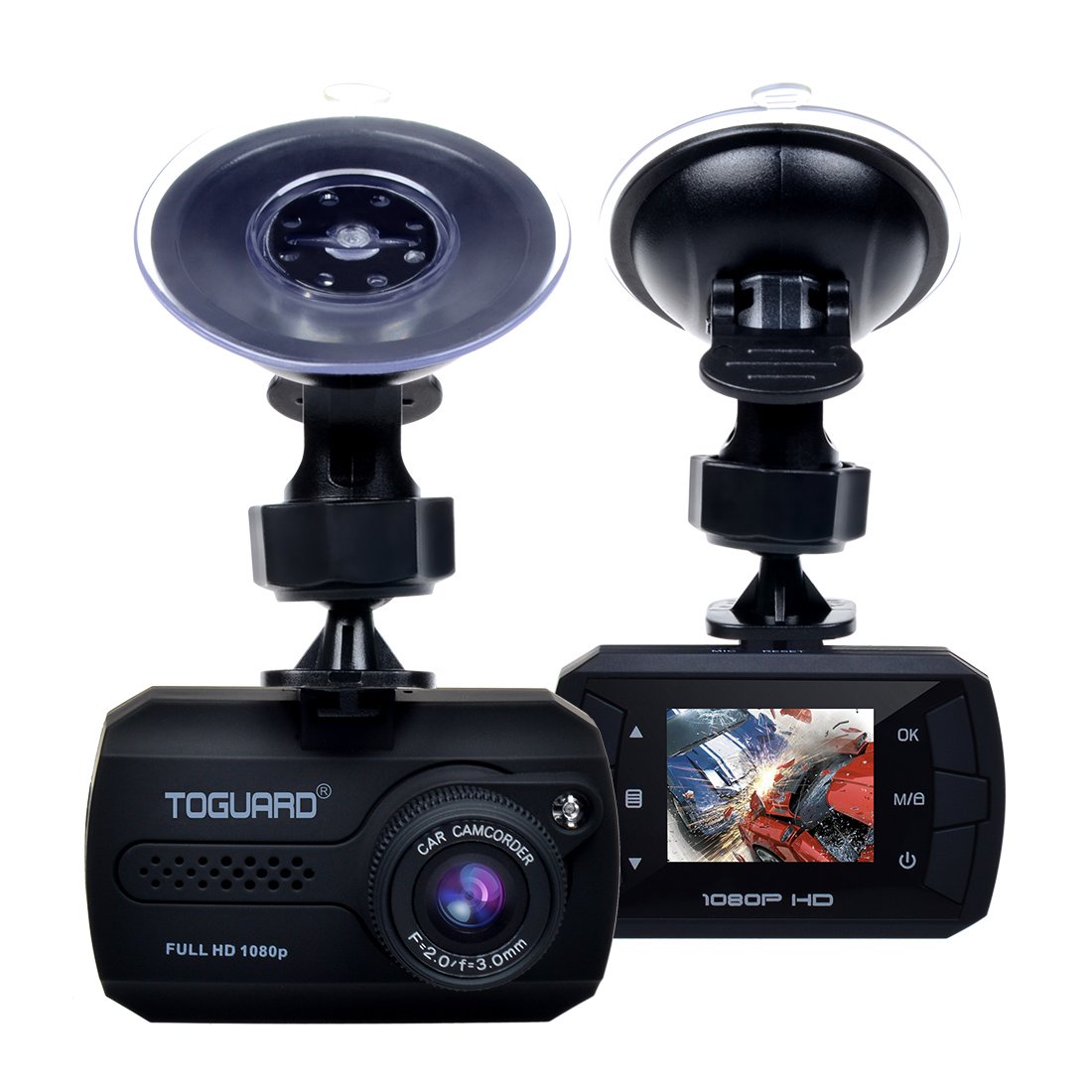TOGUARD Mini Full HD P Cámara De Coche Dash Cam Gran Ángulo