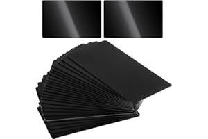 TELOOCO 100 Pcs Blank NFC Cards Bulk Ntag215 NFC Tags Black NFC Cards, Programmable Blank Business NFC Card Rewritabl PVC Card for ID Identification, TagMo and All NFC Enabled Devices