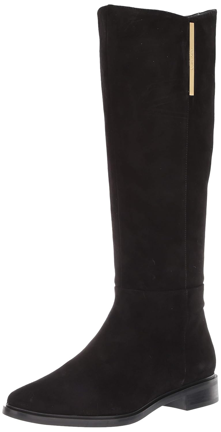 calvin klein francine leather tall boots