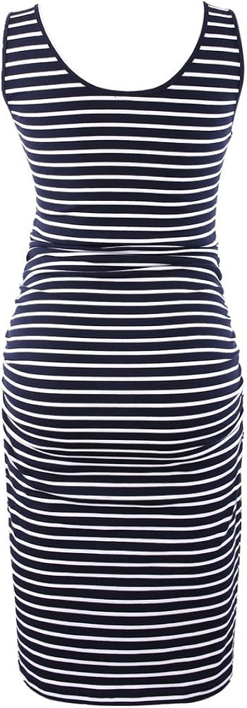 Liu & Qu Women's Maternity Sleeveless Tank Dresses Side Ruching Bodycon Dress for Daily Wearing or Baby Shower at  Women’s Clothing store