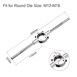 uxcell 38mm Round Die Stock Handle Wrench, for