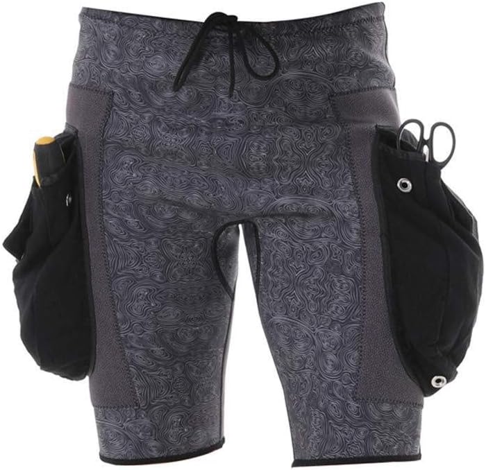 XIJUGE Wetsuit - Wetsuit Shorts Men with Oversize Pocket, 3Mm Neoprene Diving Surfing Spearfishing Scuba Shorts, Ideal for Kayaking, Surfing, Scuba Diving (Size : S/M)