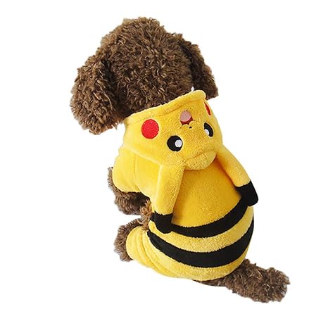 joizo 1pc Pokemon Maskottchen ändern Appare Maskottchen Winter-Kostüm Pikachu Mantel Lustiger AFFE Cosplay Kleidung für Small