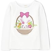 Gymboree Girls and Toddler Spring and Summer Embroidered Graphic Long Sleeve T-shirtsShirt