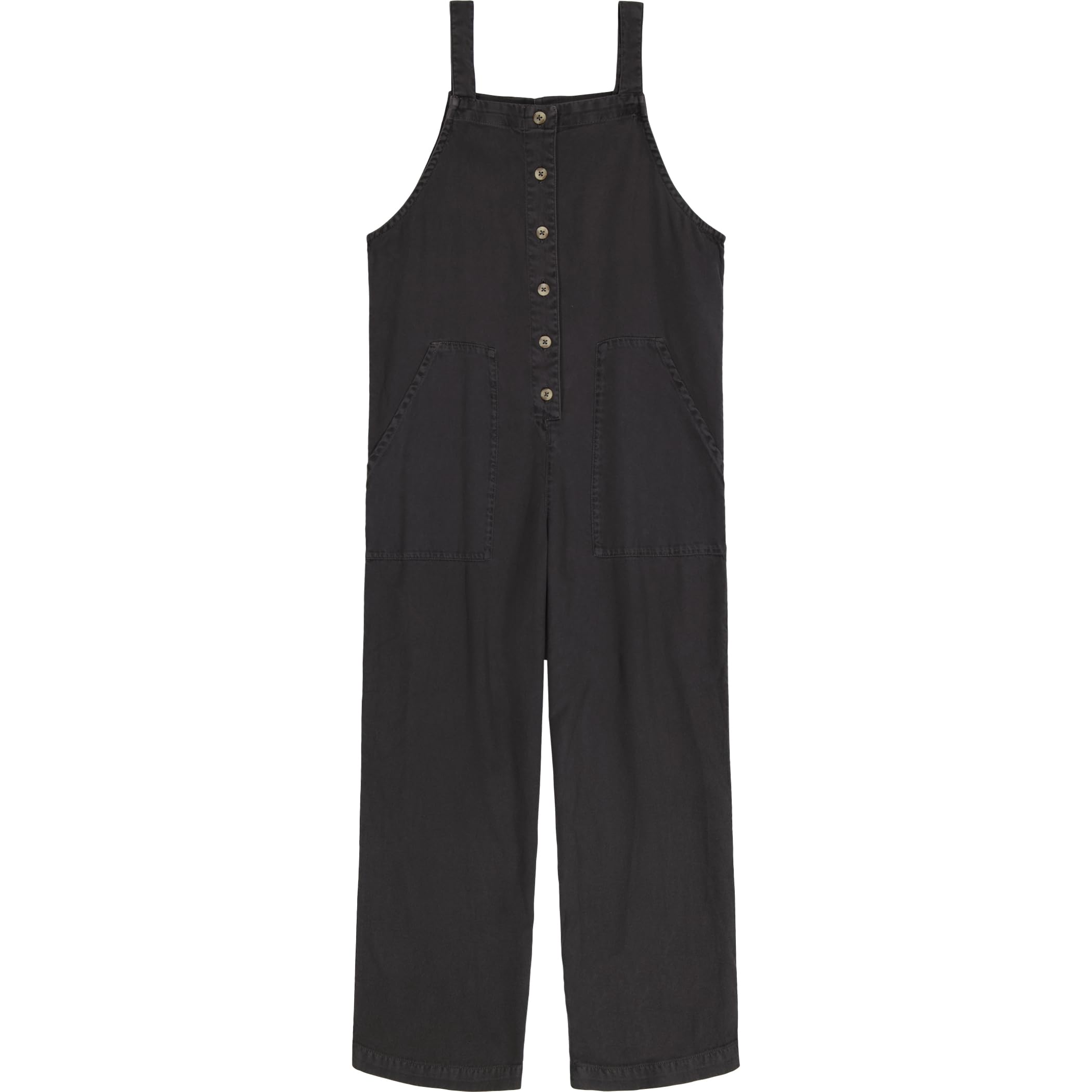 Billabong Girls’ Sunshine Love Relaxed Fit Jumpsuit Overalls, Black Sun, S