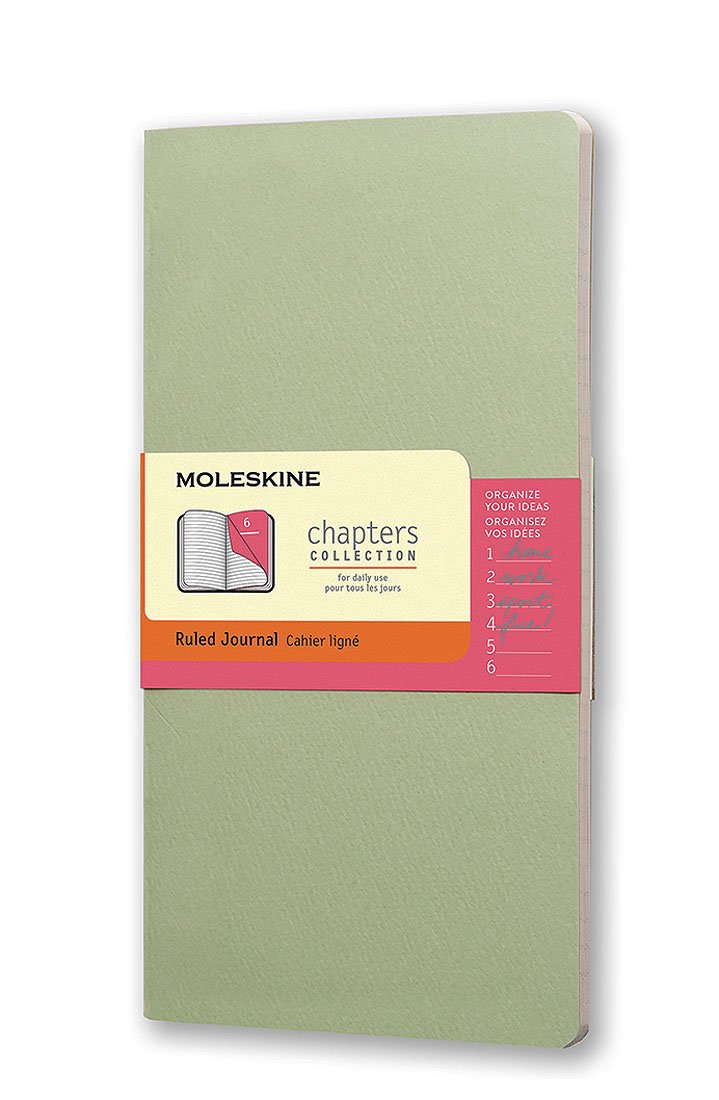 Moleskine Chapters Journal Mist Green Slim Medium Ruled