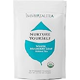 White Mulberry Leaf Tea - 30 Pyramid Teabags - USDA Organic Morus Alba