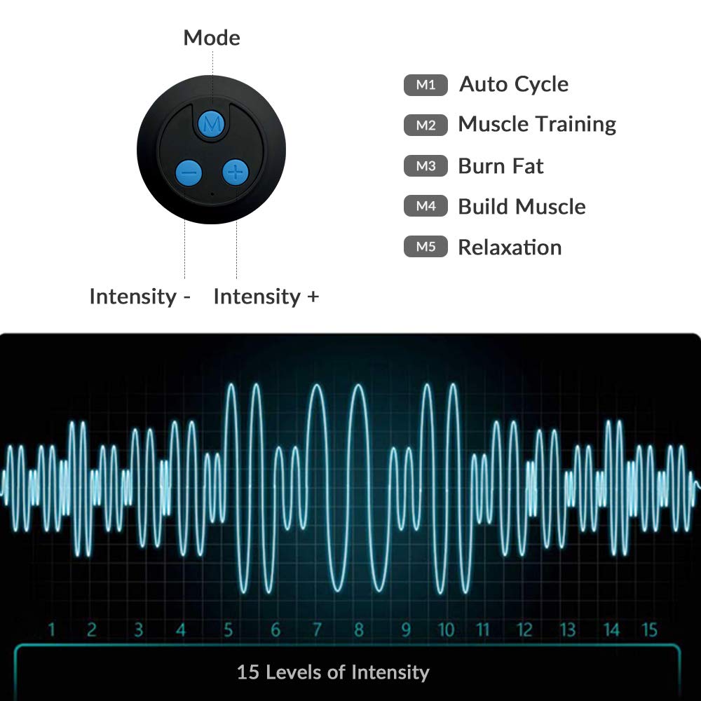 Inshome Abs Stimulator, Muscle Toner Abdominal Training Device for Muscles, Muscle Stimulator at Home Office Workout for Men Women