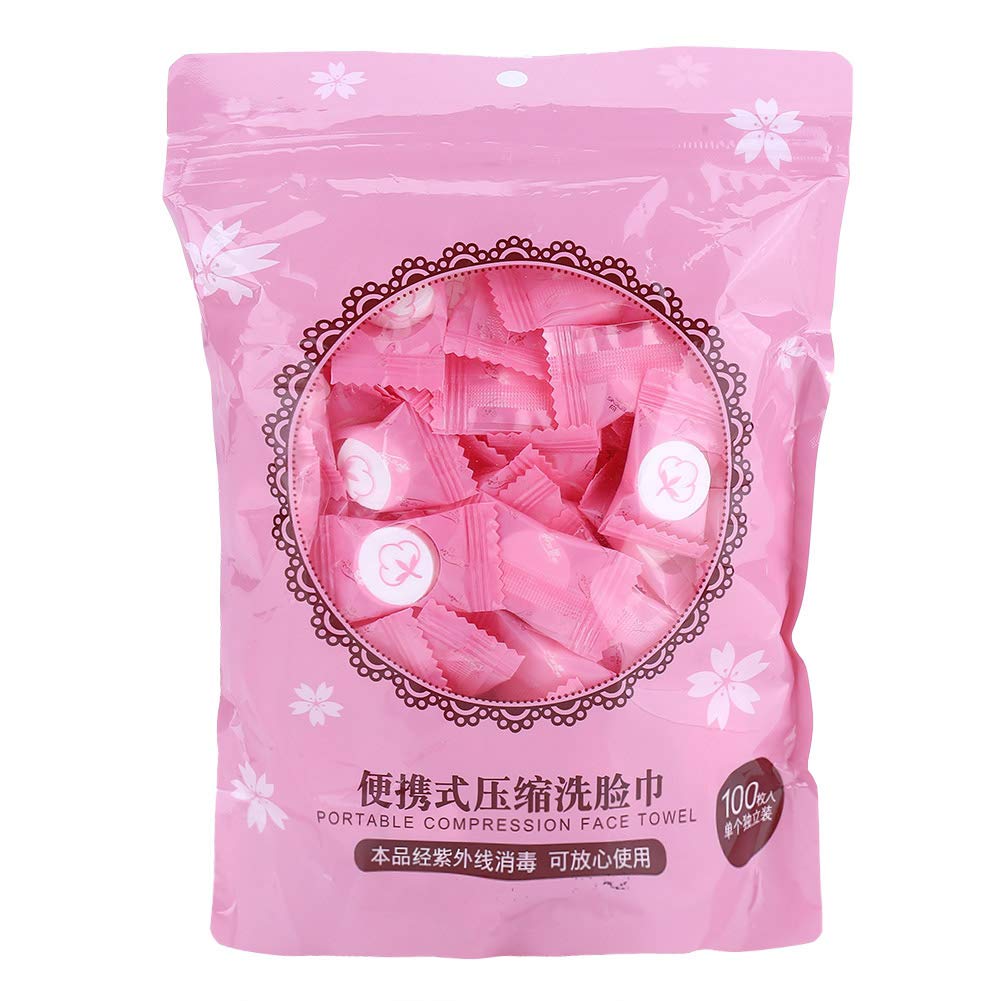 Compressed Towel Washcloth Mini Coin Washing Tissue Magic Facial Cleaner Disposable Capsules Cloth Non-woven Fabrics Portable for Home & Outdoor Activities(100Pcs)