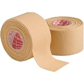 MUELLER Sports Medicine MTape Rolls, Quality Athletic Tape, Easy to Tear for Fast &amp; Effective Taping, 1.5" x 10 Yards Per Roll, 2 Rolls, Beige