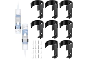 HAPPYALLEY 8 Pack Caulk Tube Holder Wall Mounted Grease Caulking Tube Storage Caulk Holder Rack for 300ml Silicone/Mastic/Adhesive Tubes Grease and Sealant