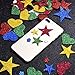 Outus 2.65 Ounce Foam Glitter Stickers Self-Adhesive Foam Stickers, Star, Mini Heart and Flower Shape