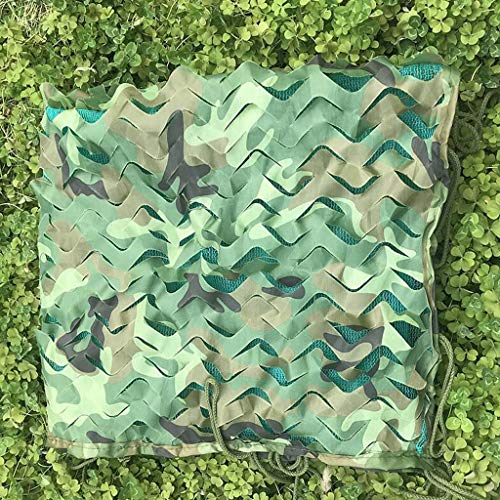 ZXQ Army Camouflage Net Woodland Quartermaster Tarpaulin Shooting Hunting, Hidden Shelter Shade Party Decoration Available (Color : Green, Size : 6X8M) - Thumbnail 4
