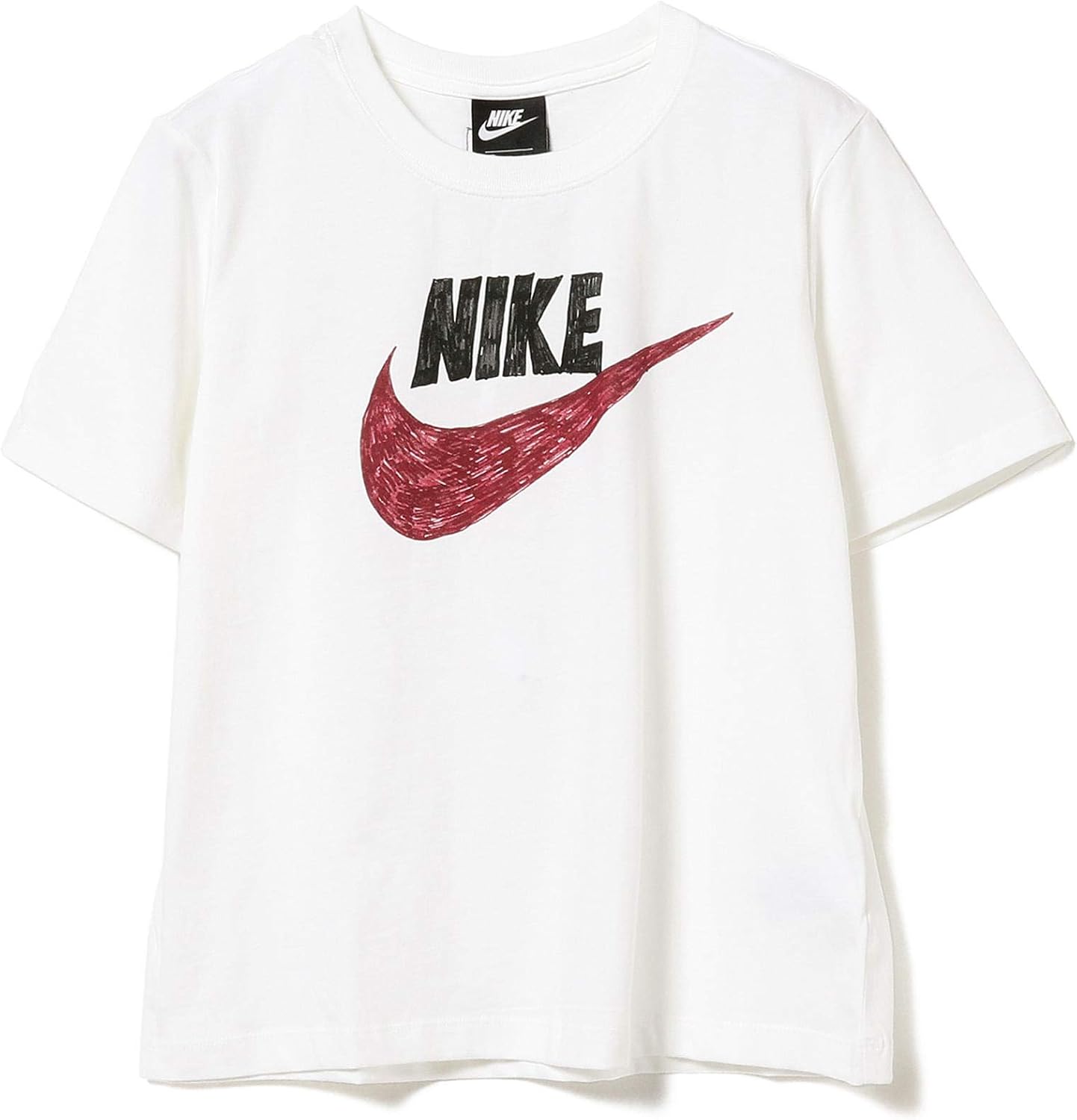 Amazon ビームスボーイ Nike ナイキ Tシャツ Wアイコン グラフィック ショートスリーブ Tシャツ レディース Tシャツ カットソー 通販