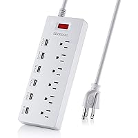 HITRENDS Surge Protector Power Strip 6 Outlets with 6 USB Charging Ports, USB Extension Cord, 1625W/13A Multiplug for…