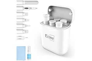 Ecasp Phone Cleaning Kit,Multitool AirPod Cleaner Kit,Cell Phone Cleaning Repair and Recovery Phone (TypeC) Charging Port,Lightning Cables and Connectors,Easy to Store and Carry Design,White