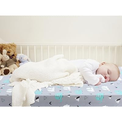 Buy Stretchy Fitted Crib Sheets Set Brolex 2 Pack Portable Crib Mattress Topper For Baby Boys Girls Ultra Soft Jersey Full Standard Elephant Whale Online In Indonesia B078sq8lwv