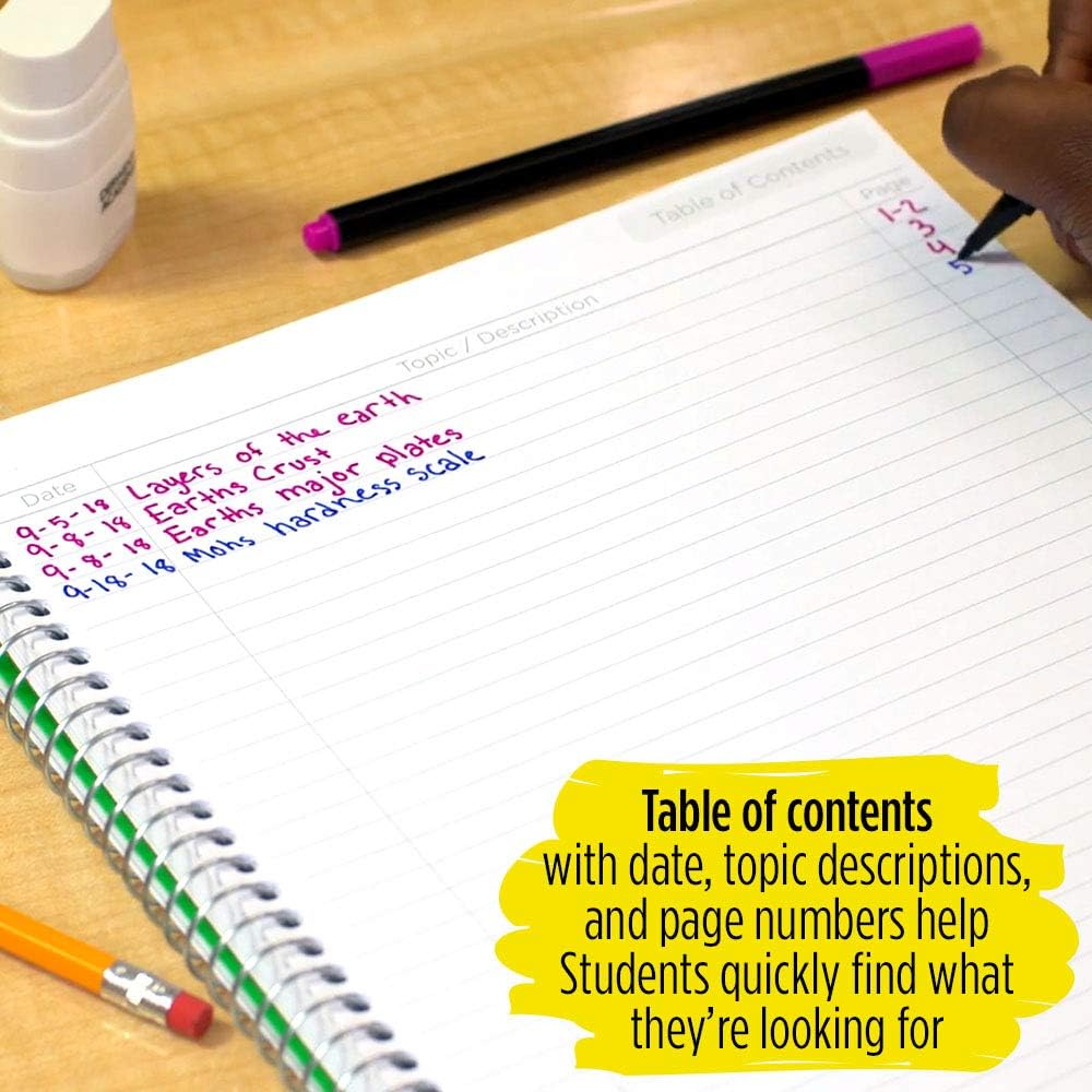 Five Star Interactive Notetaking, 1 Subject, College Ruled Spiral Notebooks, 100 Sheets, 11" x 8-1/2", 3 Pack (38583): Office Products