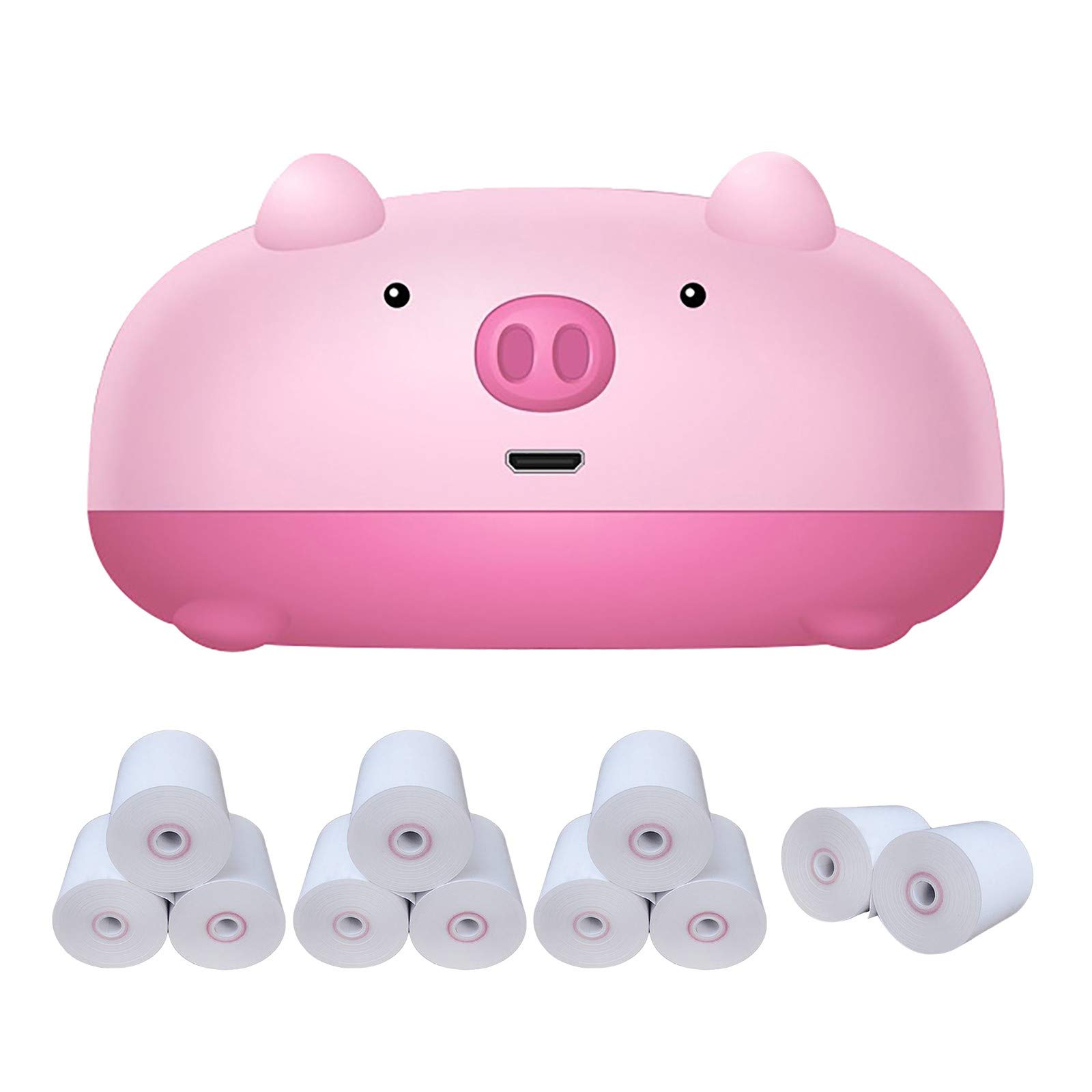 Mini Photo Printer,Thermal Portable Bluetooth Printer 57mm Mini Wireless Thermal Image Label Photo P