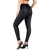 Nirlon Women's Jeggings High Waist Tummy Control Jean Leggings with Pockets for Women