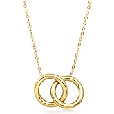 Ross-Simons Italian 14kt Yellow Gold Interlocking Circle Necklace