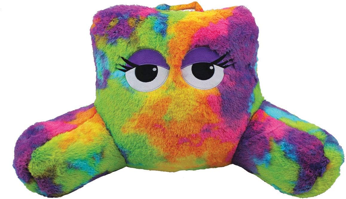 iscream 'Blossom' Tie Dye Silky Soft Furry Lounge and Reading Bed Support Pillow