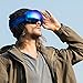 OutdoorMaster Ski Goggles PRO - Frameless, Interchangeable Lens 100% UV400 Protection Snow Goggles for Men & Women (Blue Frame VLT 15% Grey Lens with Full REVO Blue and Free Protective Case)
