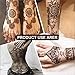 Henna Tattoos Kits - 6 Brown Natural Temporary Henna Tattoo Paste Cone with 48 x Adhesive Stencil, 1 x Applicator Bottle and 4 x Plastic Nozzle (brown)