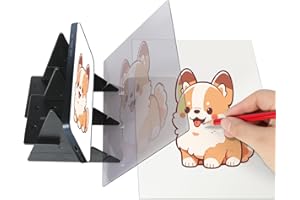 FAWNOVEY Optical Drawing Board, Portable Optical Tracing Board, Image Tracing Board Projector Light Copy Pad, Easy Tracing Sketching Tool, for Kids Artist Students Beginners Sketch Wizard