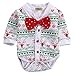 Oklady Valentines Baby Girl Boy Snowflake Coat+Romper Playsuit Bow Outfits Clothes 2pcs