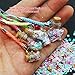 Colorful Manicure Glitter Confetti 1.8oz/50g Mixed Shapes Size 3mm Great for Party Décor, DIY Crafts, Premium Nail Art Etc..