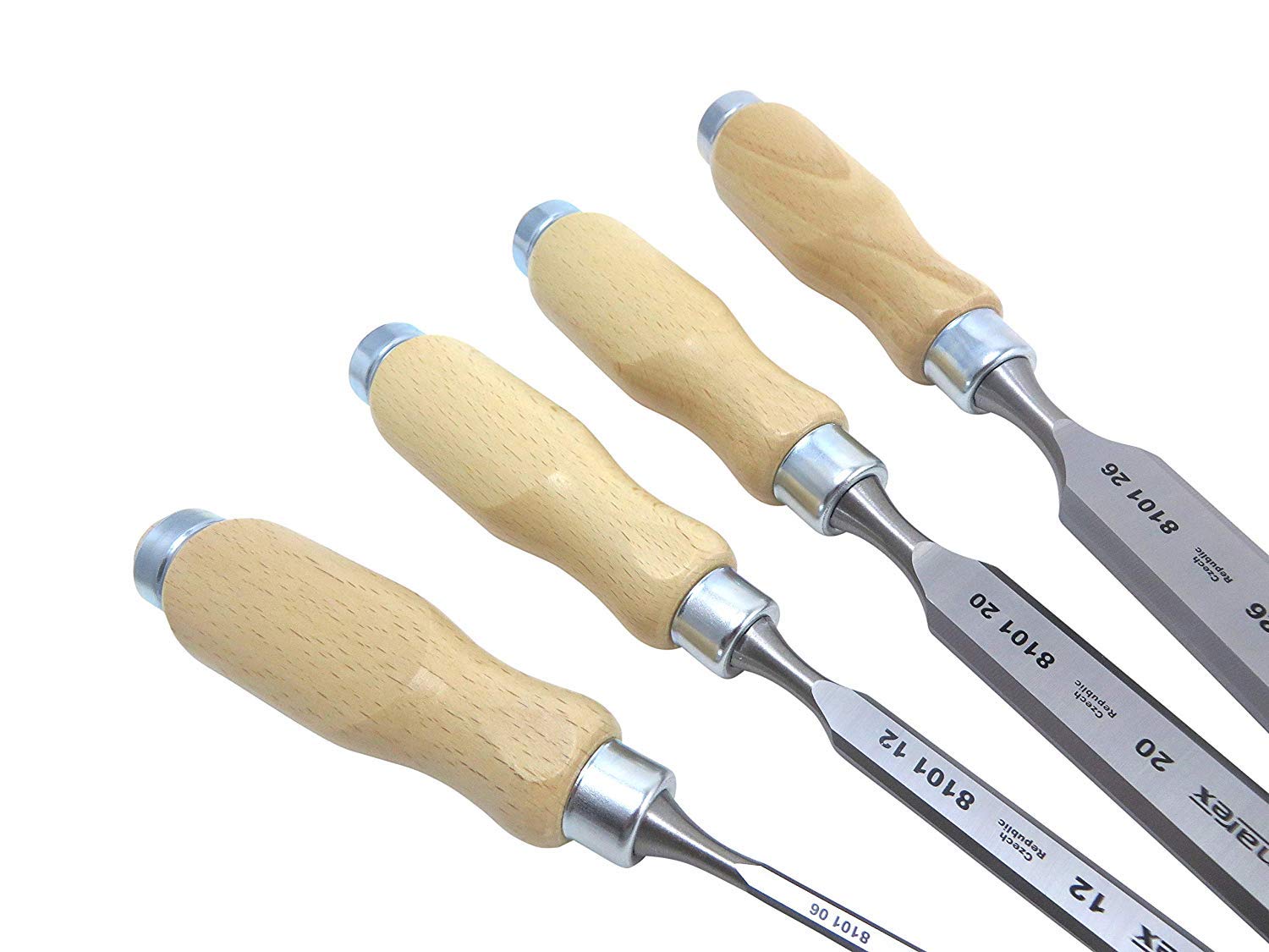 Narex Bevel Edge Chisel Set with Wooden Handles, Set of 4 pcs