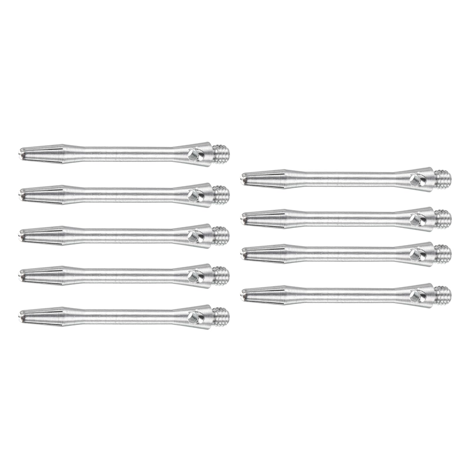 M METERXITY 9 Pack Darts Shafts - Aluminum Darts Stems Medium 2BA Thread, Apply to Darts Games/Darts Sports/Entertainmence/Party (45mm, Silver Tone)