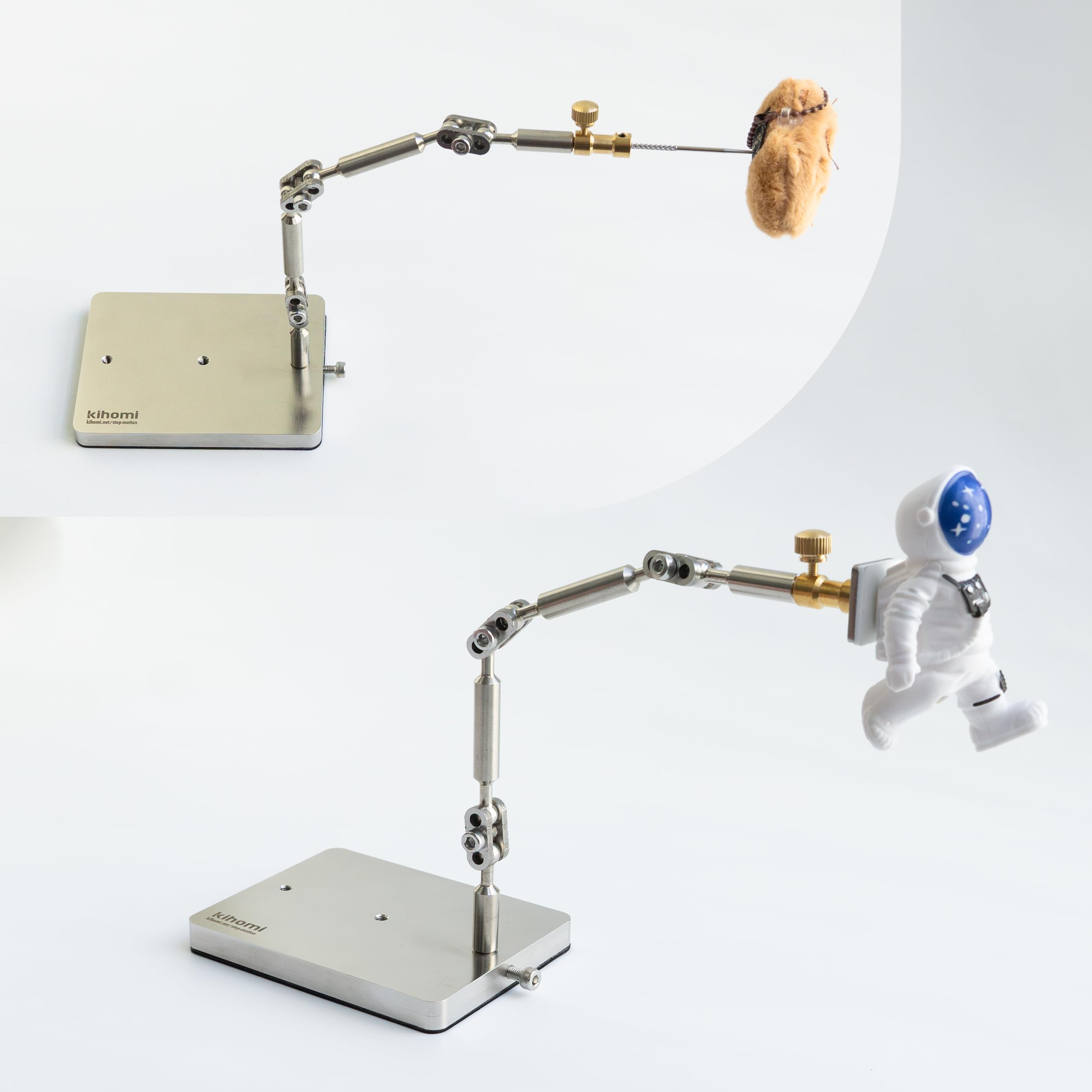 Stop Motion Rig - Stainless Steel Rig Arm for Stop Motion Animation, 5 Flexible Joints for Articulated Movement, Armature Support Tool for Hobbyists & Studios, Hold up to 280g