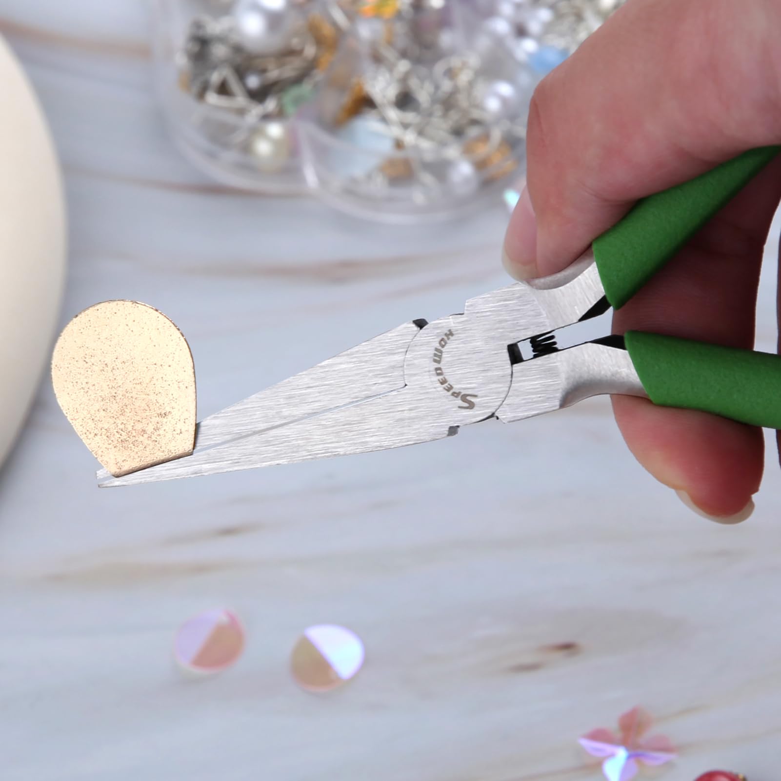 SPEEDWOX 5 inch flat nose pliers mini duckbill pliers fine nose pliers fine nose pliers precision pliers for jewelry making hand tools beading craft craft