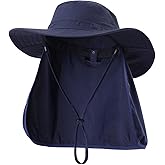 Home Prefer UPF 50+ Sun Hat with Neck Flap Toddler Boys Girls Wide Brim Bucket Hat Quick Dry Kids Safari Beach Adventure Hat