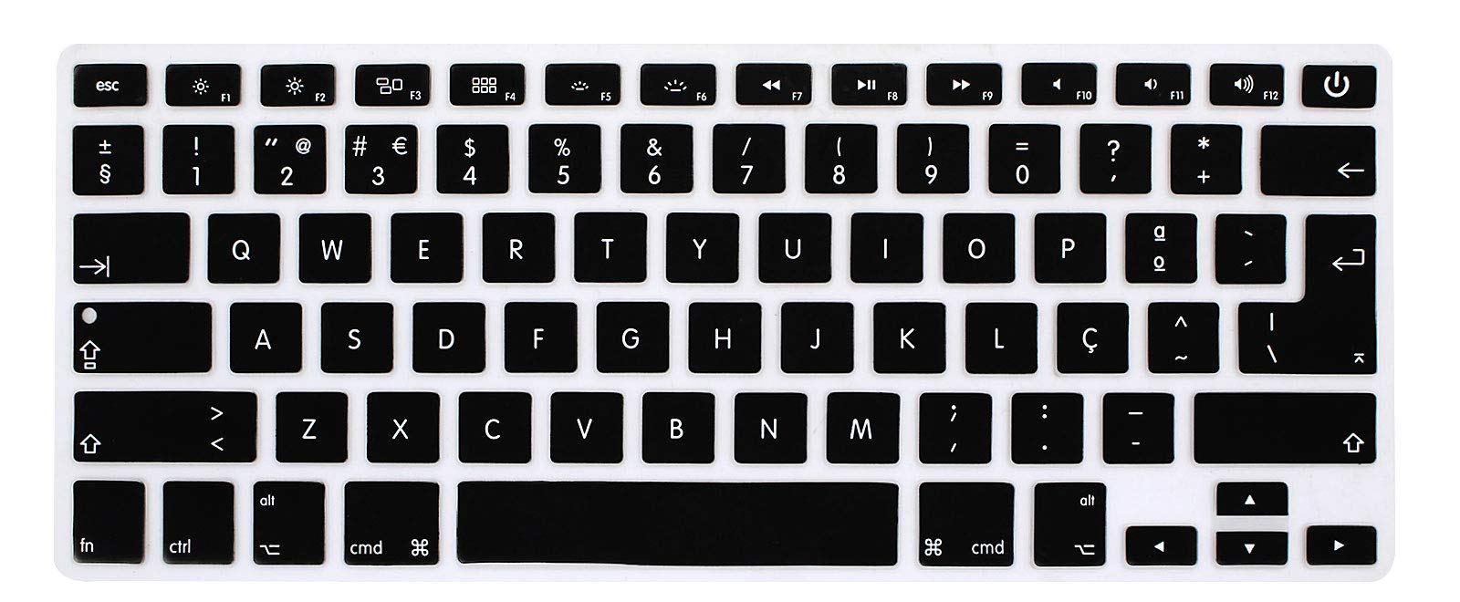 MMDW Portuguese Language Silicone Keyboard Cover for MacBook Pro 13" 15" 17" (with or w/out Retina Display) Silicone Skin for iMac Older for MacBook Old Air 13",USA and European Version